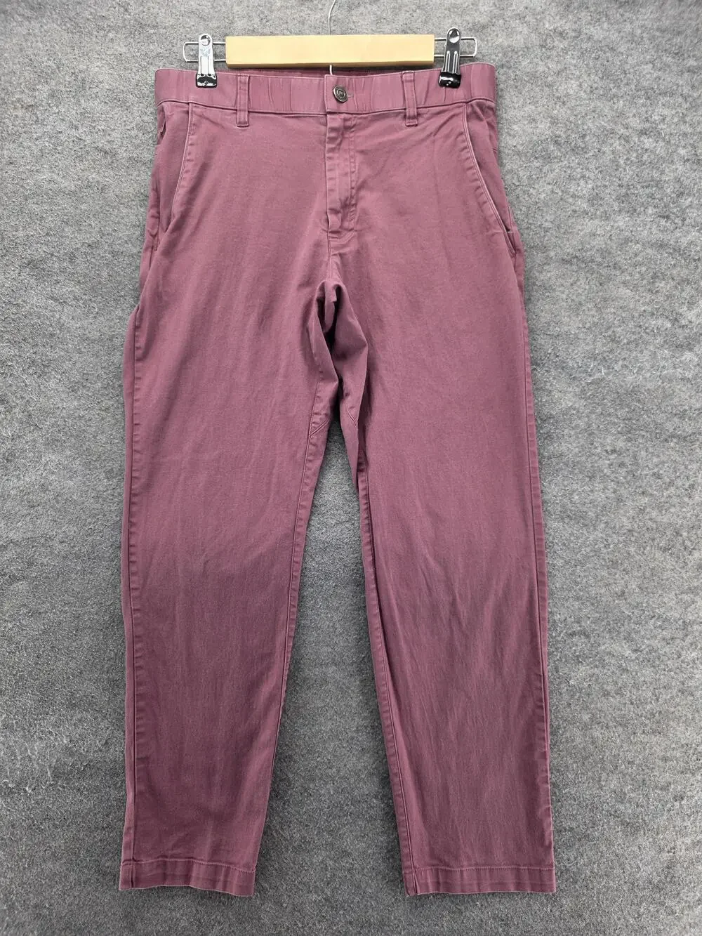 Fabletics Pants Mens 30x30 Purple Chino Slim Stretch Cotton Spandex Canvas